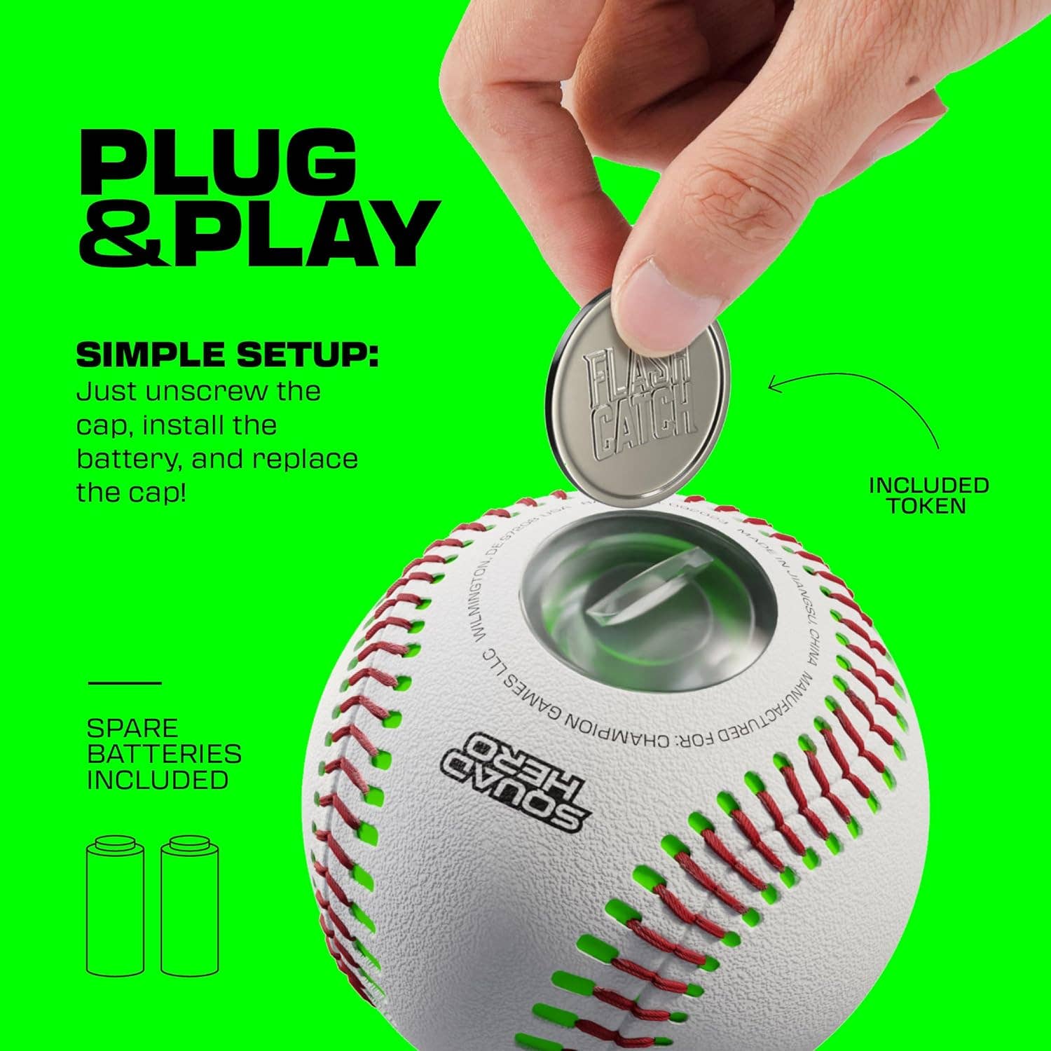 Squad Hero - Light Up Baseball - Glow in Dark Balls