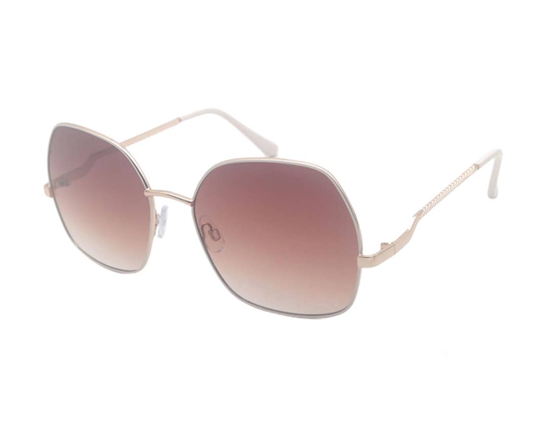 V by Vye Eyewear - Metal Round Lens Framed Women's Sunglasses