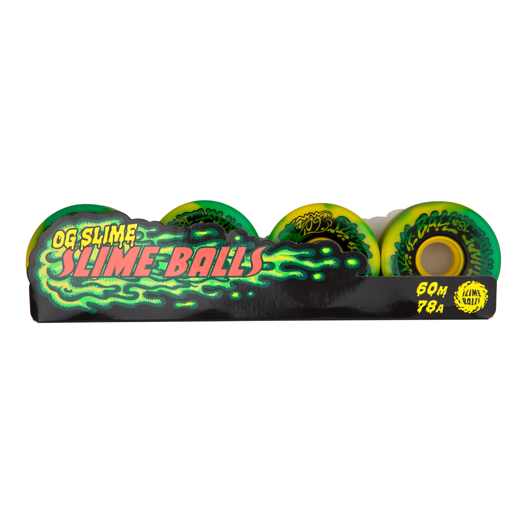 Slime Balls - Spewage OG - Slime Green Yellow Swirl - 78A/60MM