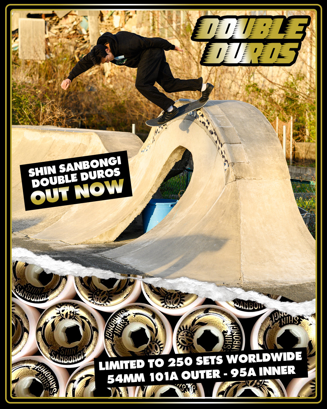 OJ Wheels - Shin Sanbongi - Dolphins - Gold DD - 101A/95A 54MM