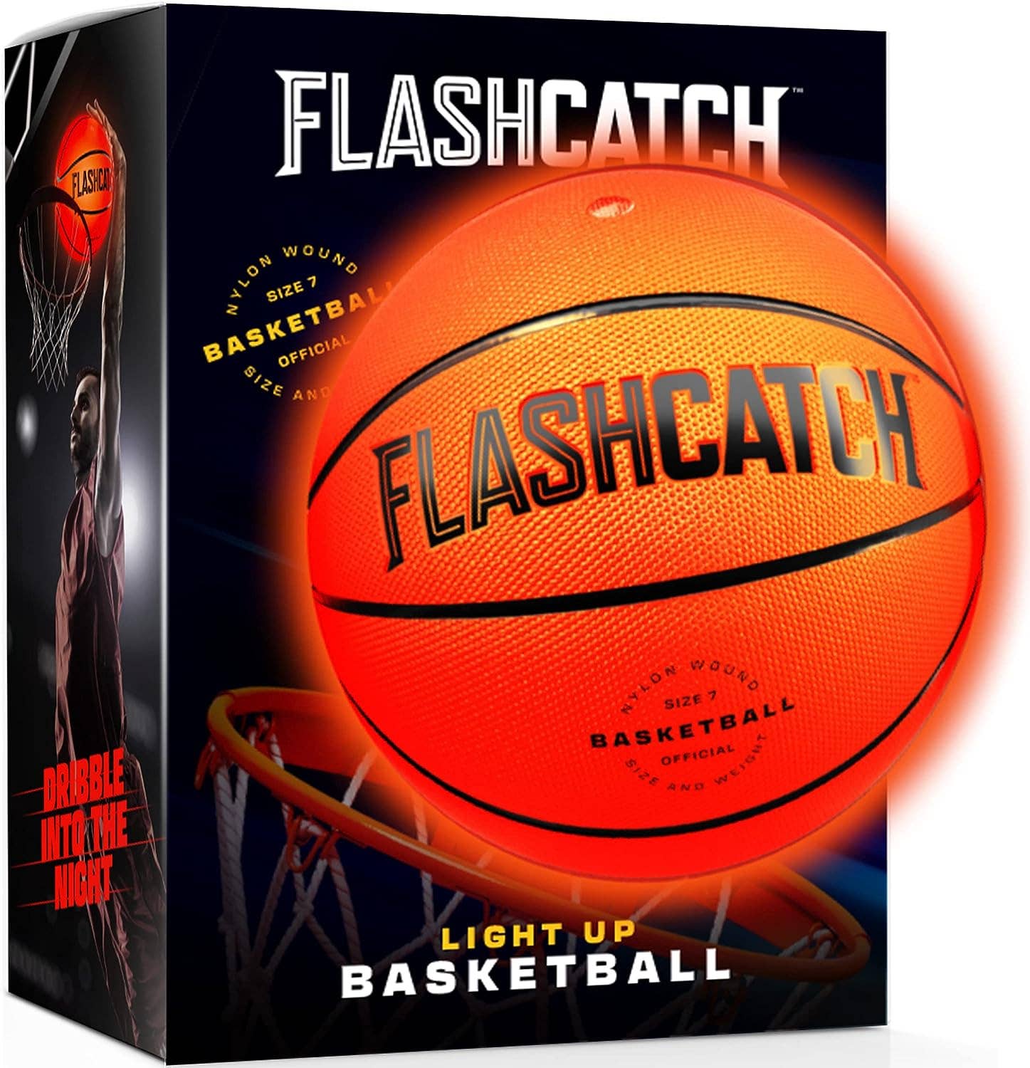 Squad Hero - Light Up Basketball - Glow in the Dark Basket Ball - NO 7